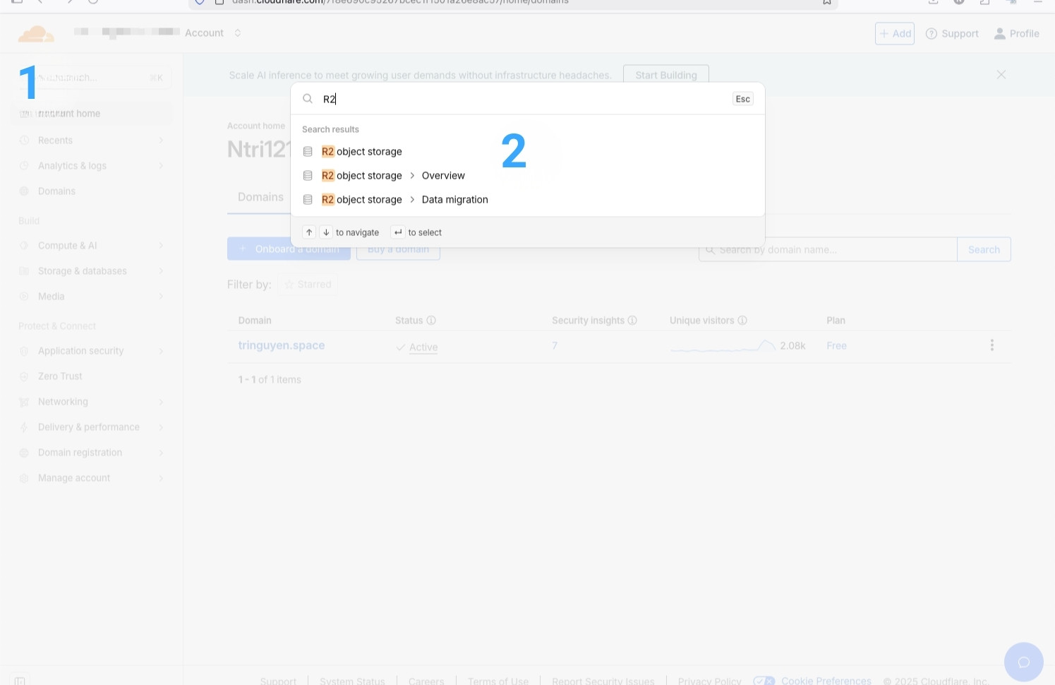 Cloudflare R2 là gì? So sánh chi tiết Cloudflare R2 và S3 AWS 31 Đầu tiên bạn cần đăng ký tài khoản Cloudflare R2