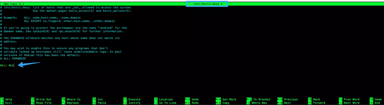 Hướng dẫn sử dụng /etc/hosts.allow và /etc/hosts.deny để kiểm soát truy cập 18 Tạo quy tắc từ chối mặc định