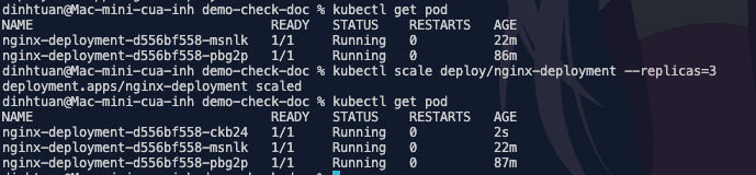 Kubernetes Deployment là gì? Hướng dẫn tạo và quản lý Kubernetes Deployment 34 Deployment sẽ tạo thêm 1 Pod mới để tổng số Pod đạt 3
