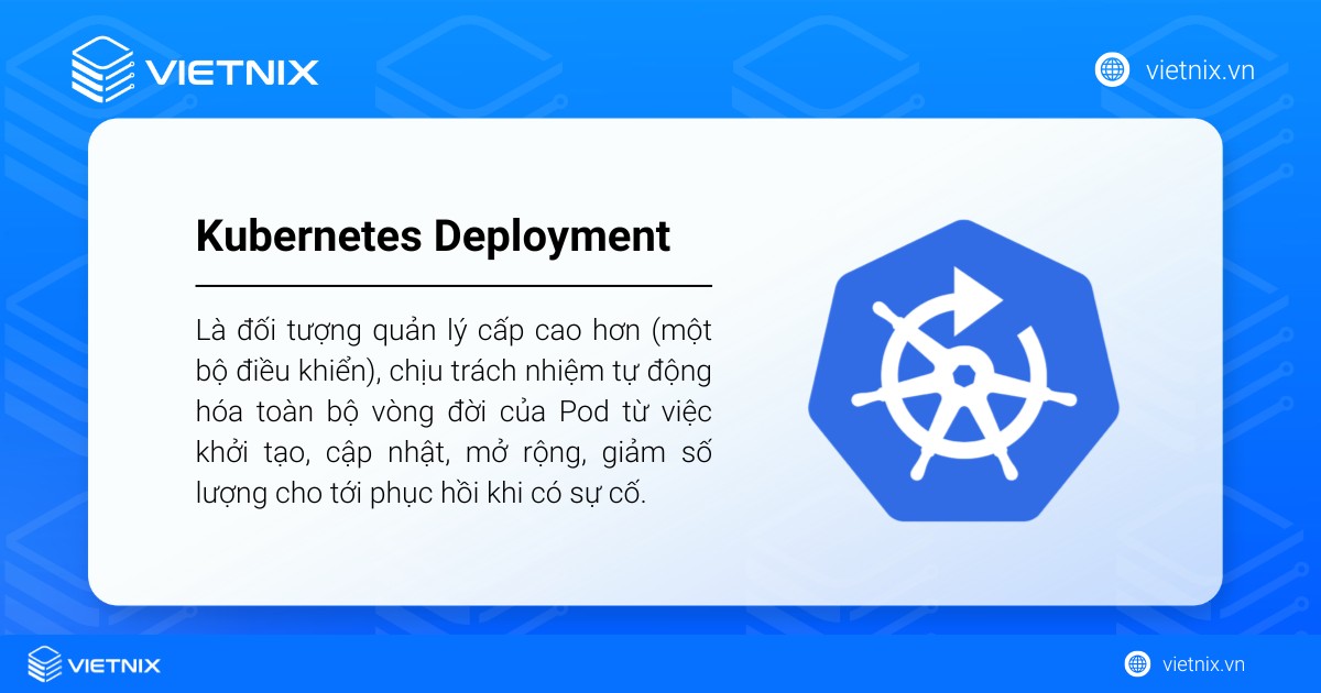So sánh sự khác biệt giữa Kubernetes Pod vs Deployment 20 Kubernetes Deployment là một thành phần cốt lõi trong quản lý ứng dụng container hóa