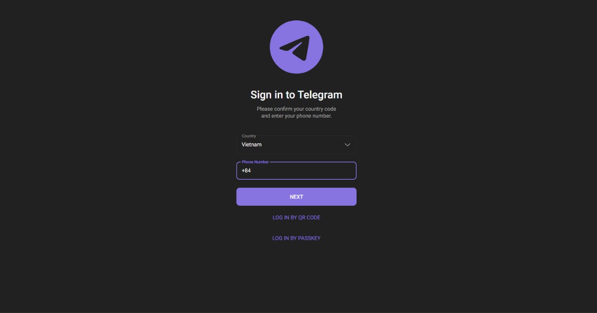 Bạn cần đăng nhập vào tài khoản Telegram