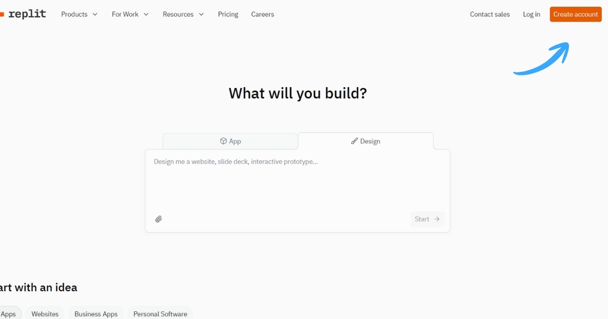 Bạn truy cập vào trang web Replit
