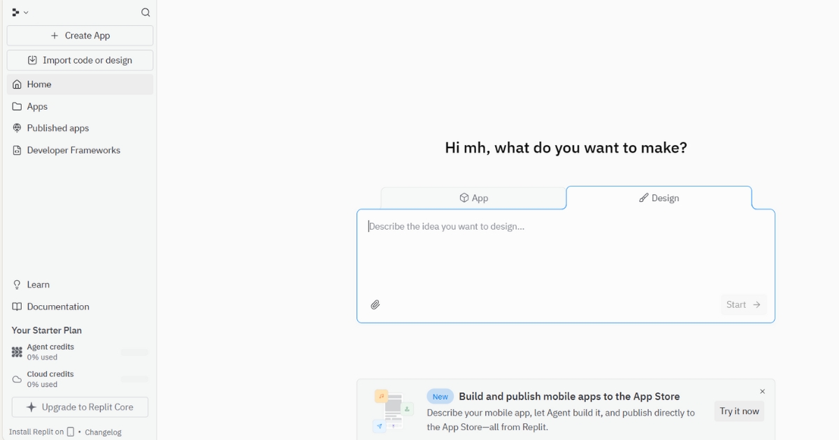 Sau khi dự án được tạo, bạn sẽ được chuyển đến màn hình lập trình