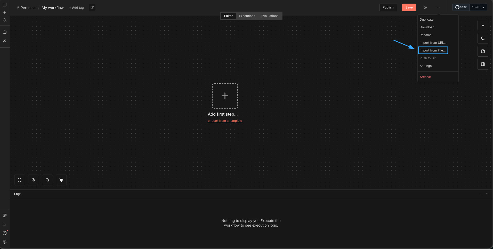 Import from file lên hệ thống