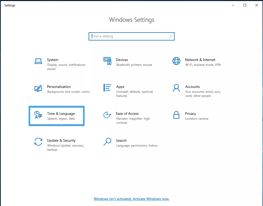 Hướng dẫn thay đổi ngôn ngữ máy tính Win 10 đơn giản, nhanh chóng 21 Mở cài đặt ngôn ngữ