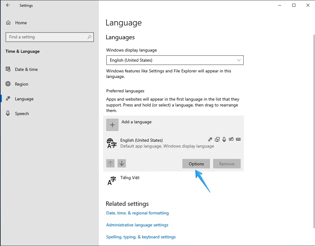 Hướng dẫn thay đổi ngôn ngữ máy tính Win 10 đơn giản, nhanh chóng 25 Cài đặt để nhập liệu bằng nhiều ngôn ngữ