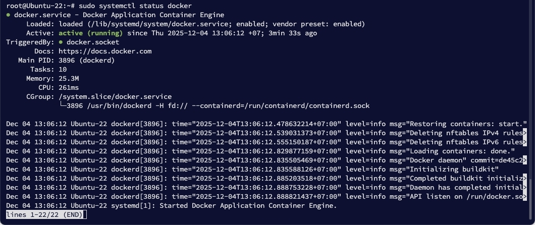 VPS Docker là gì? Những lợi ích và cách cài đặt chi tiết từ A-Z 24 Sau khi hoàn tất thuê VPS, bạn có thể dễ dàng tiến hành cài đặt Docker chỉ với một vài lệnh cơ bản