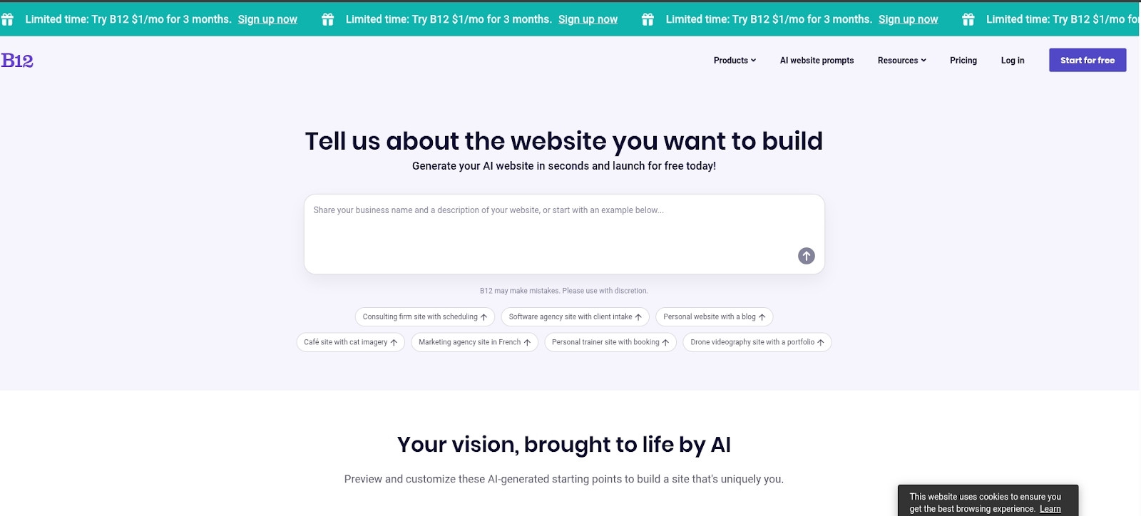 Top 10 AI thiết kế website hiệu quả, miễn phí năm 2026 22 B12 là giải pháp website AI trọn gói, hỗ trợ bán hàng và quản trị không cần kỹ thuật