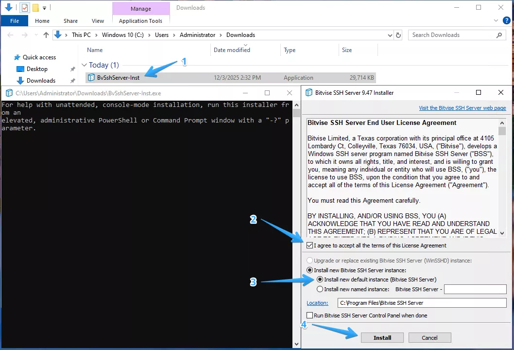 Chạy file cài đặt 