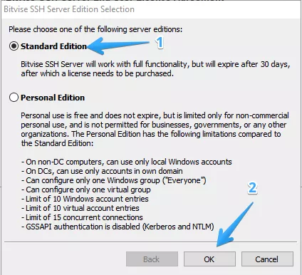Thiết lập tùy chọn cài đặt 