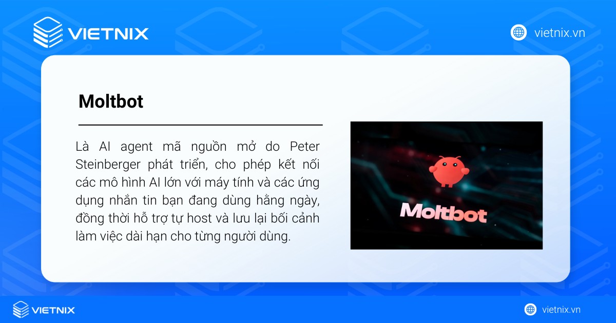 Moltbot là gì? Hướng dẫn cài đặt Moltbot trên máy tính cá nhân và VPS Ubuntu từ A-Z 20 Moltbot là AI agent mã nguồn mở do Peter Steinberger phát triển