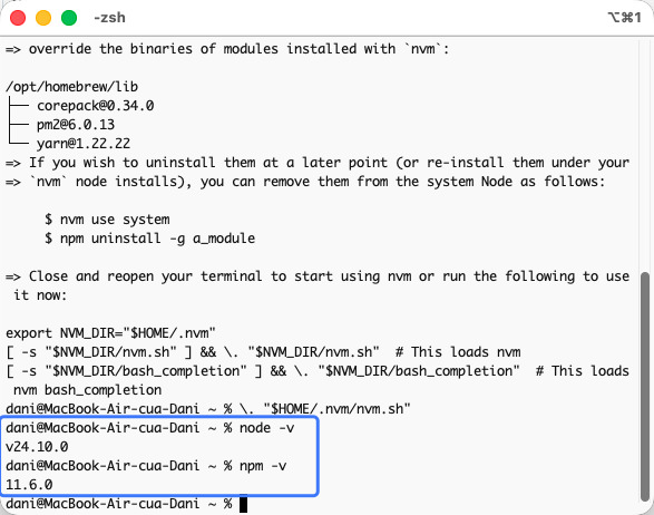 Cài đặt Node.js và npm