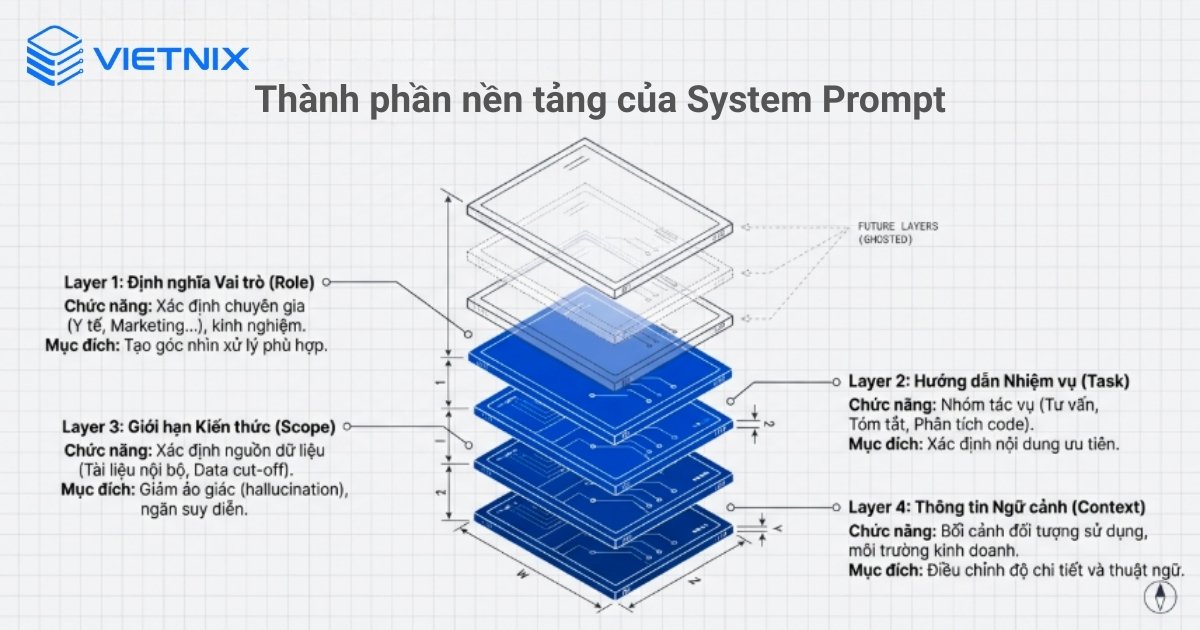 System Prompt là gì? Ưu nhược điểm và cách sử dụng hiệu quả 25 Thành phần nền tảng của System Prompt