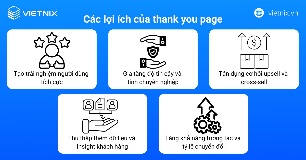 Các lợi ích của thank you page