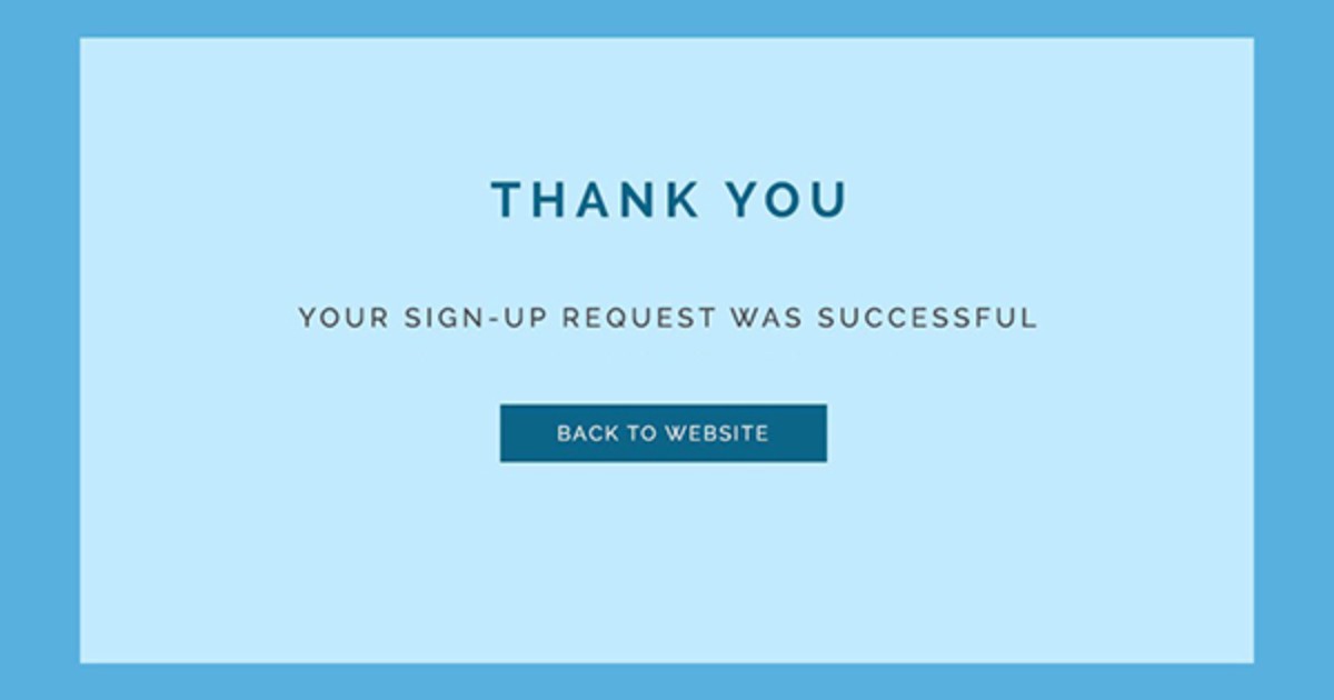 Những thành phần của thank you page