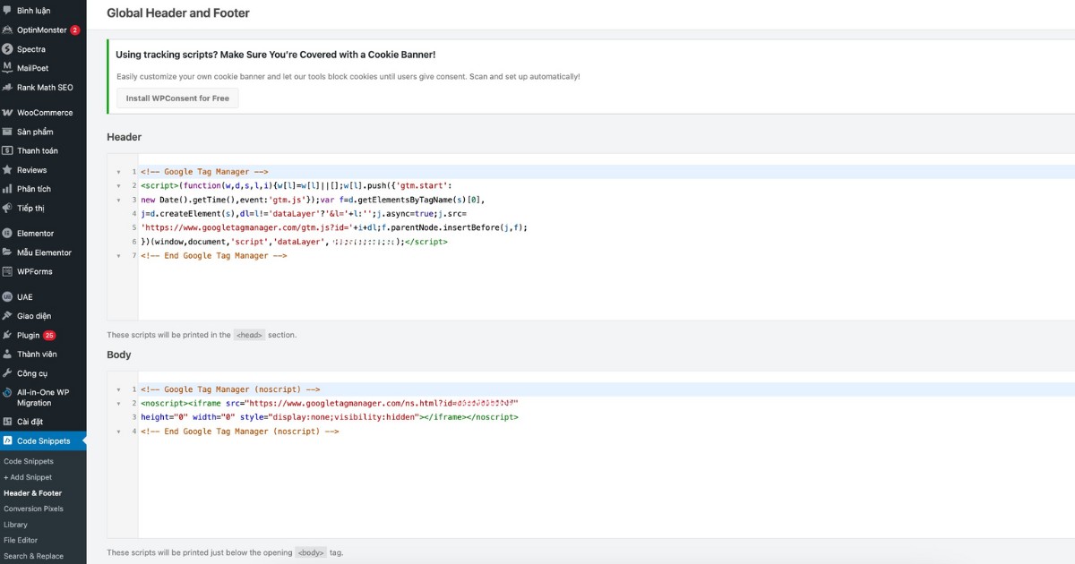 Cách tích hợp Chatbot AI vào website dễ dàng và miễn phí 15 Nhúng script vào file template chung của website