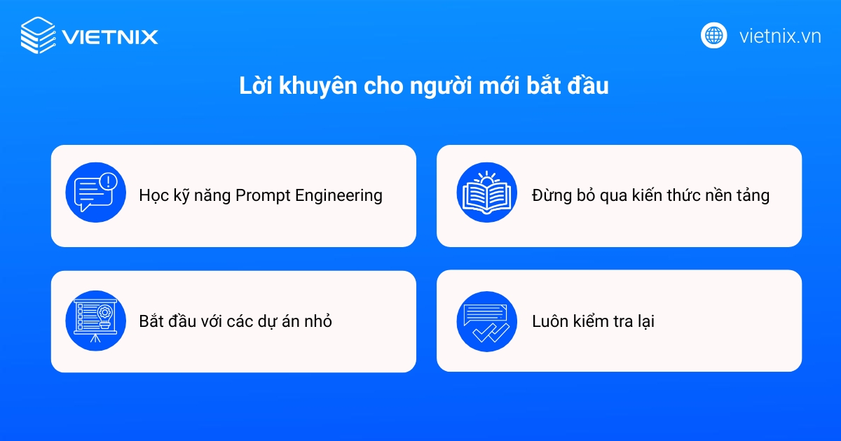 Lời khuyên cho người mới bắt đầu