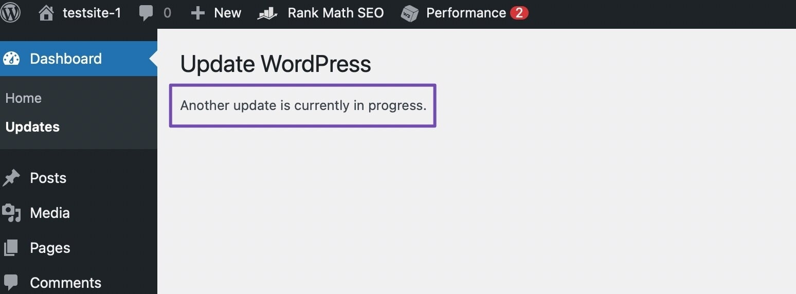 WordPress sẽ tạm khóa database bằng core_updater.lock trong bảng options khi cập nhật core
