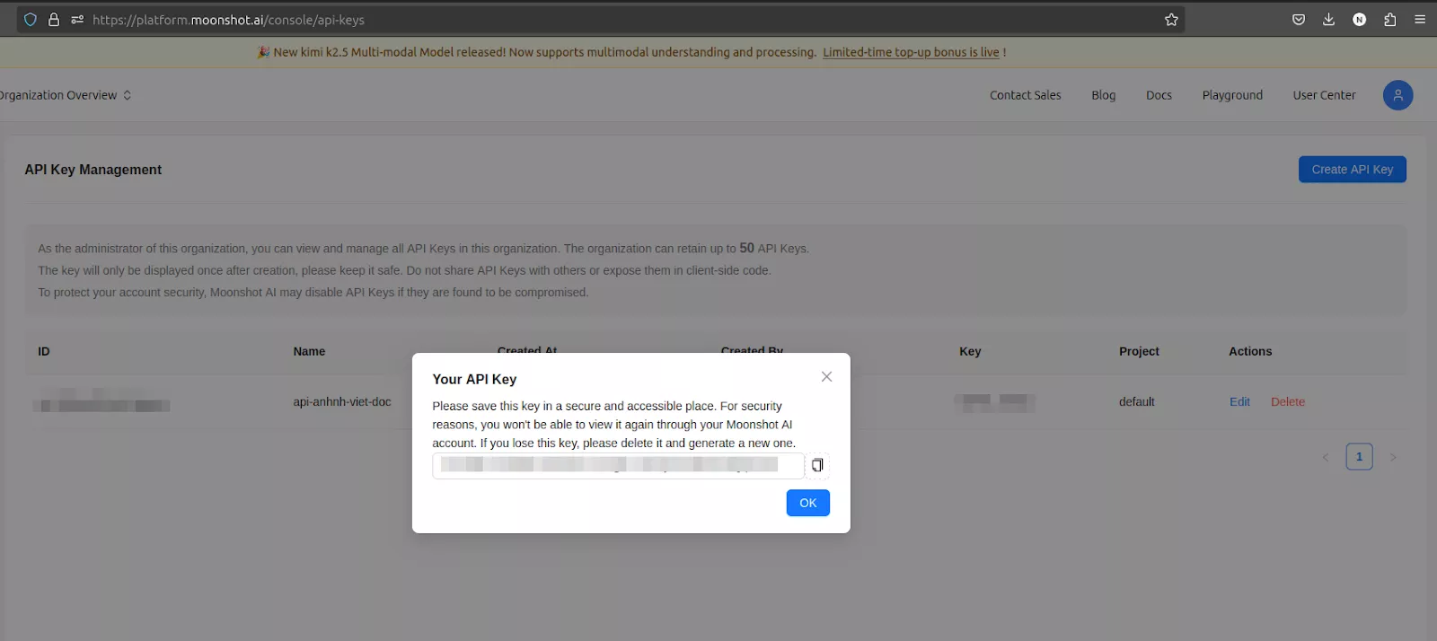 Hướng dẫn các bước kết nối Kimi K -2.5 với OpenClaw chi tiết nhất 29 API của Kimi K-2.5