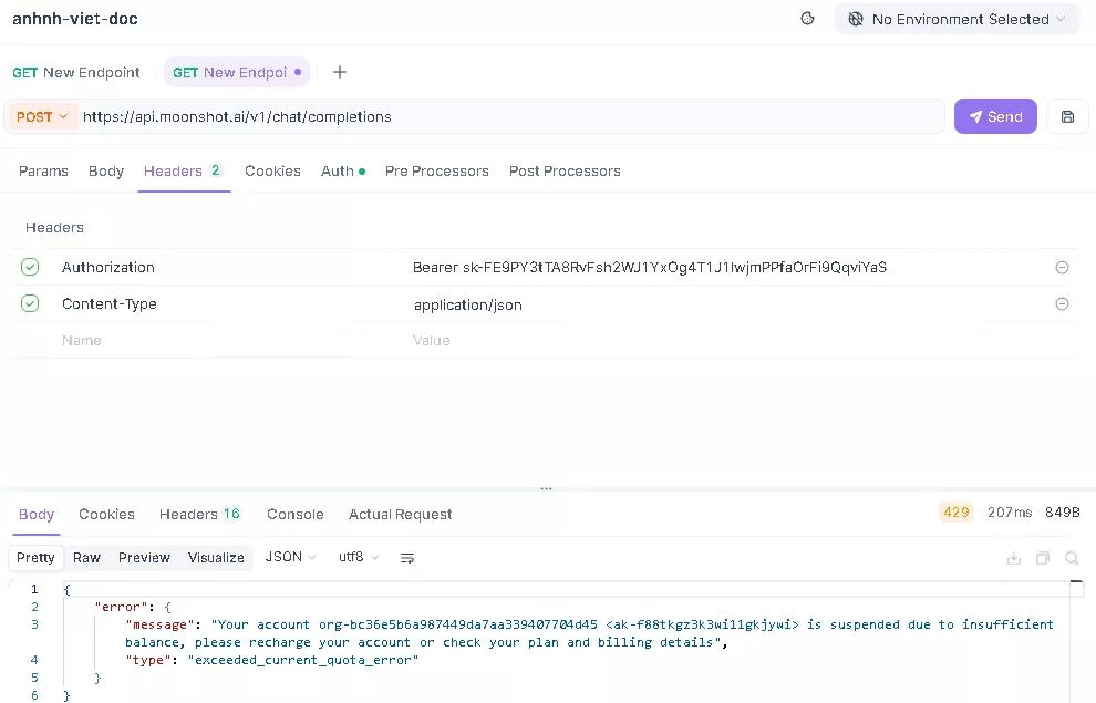 Hướng dẫn các bước kết nối Kimi K -2.5 với OpenClaw chi tiết nhất 30 Cấu hình phần Headers