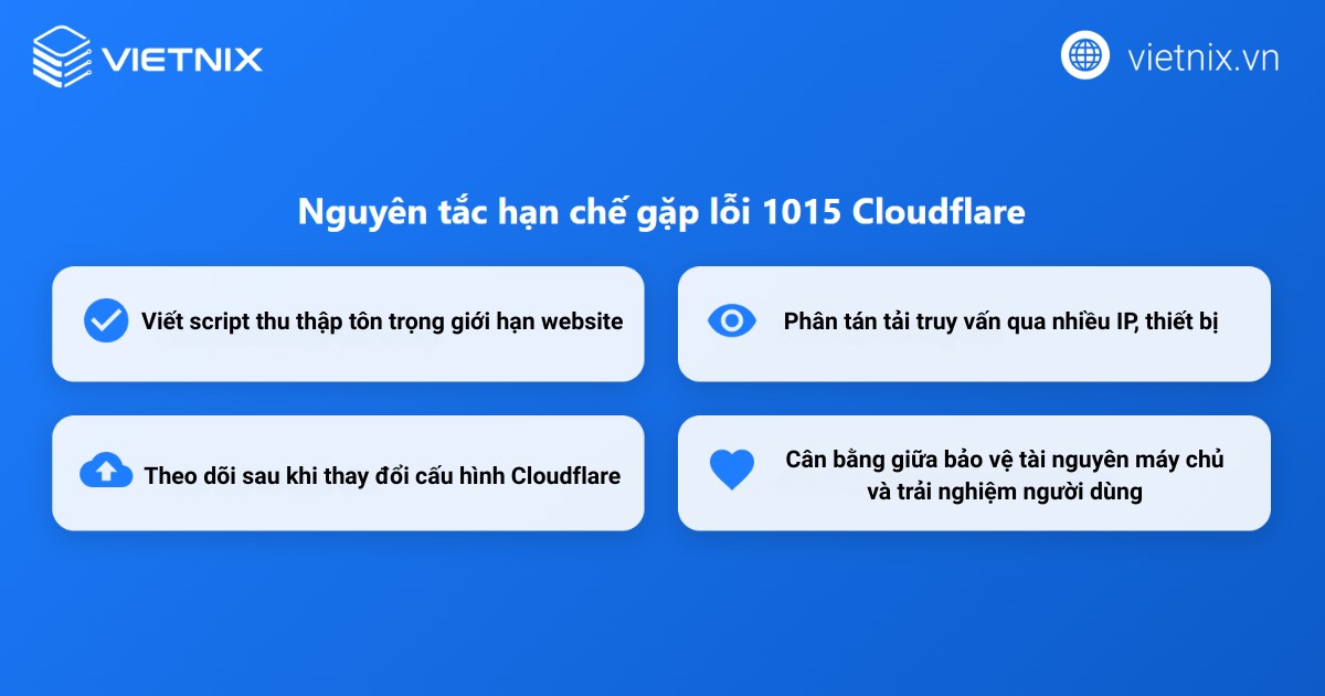 Cách hạn chế gặp lỗi Cloudflare 1015