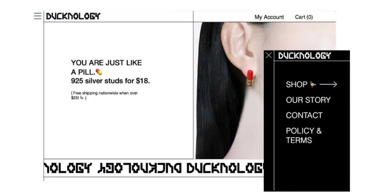 Nút menu hamburger là gì? Các ví dụ thực tế về menu hamburger 52 Website Ducknology