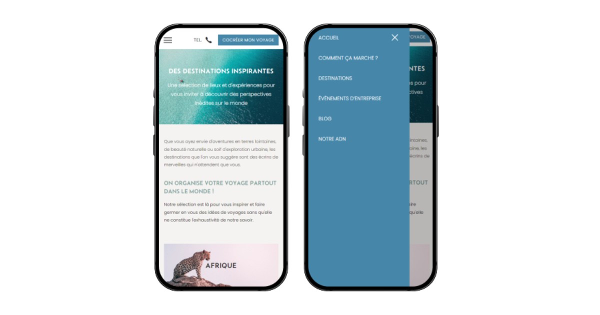 Nút menu hamburger là gì? Các ví dụ thực tế về menu hamburger 56 Ứng dụng Nomadea Evasion