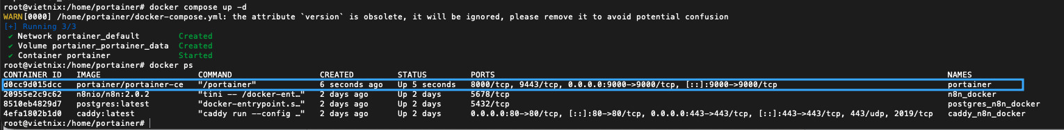 Kiểm tra trạng thái container 