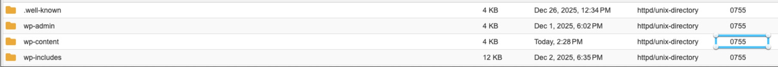 Bạn cần kiểm tra chỉ số phân quyền (CHMOD) của thư mục /wp-content/