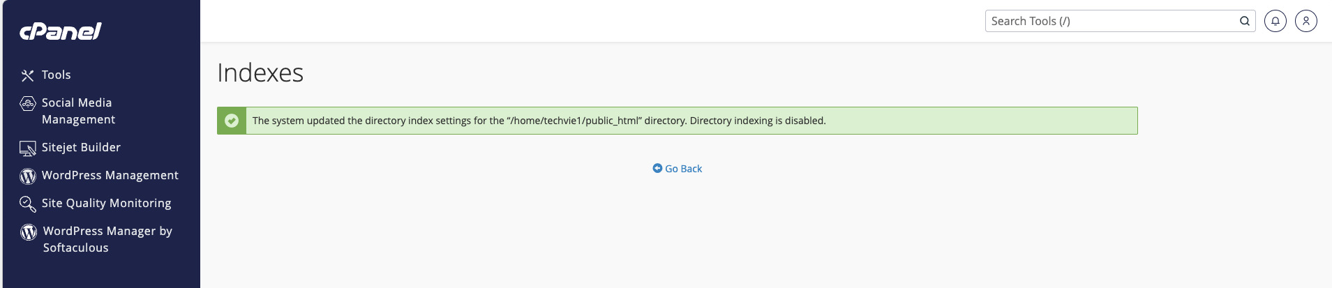 Kiểm tra thông báo thành công