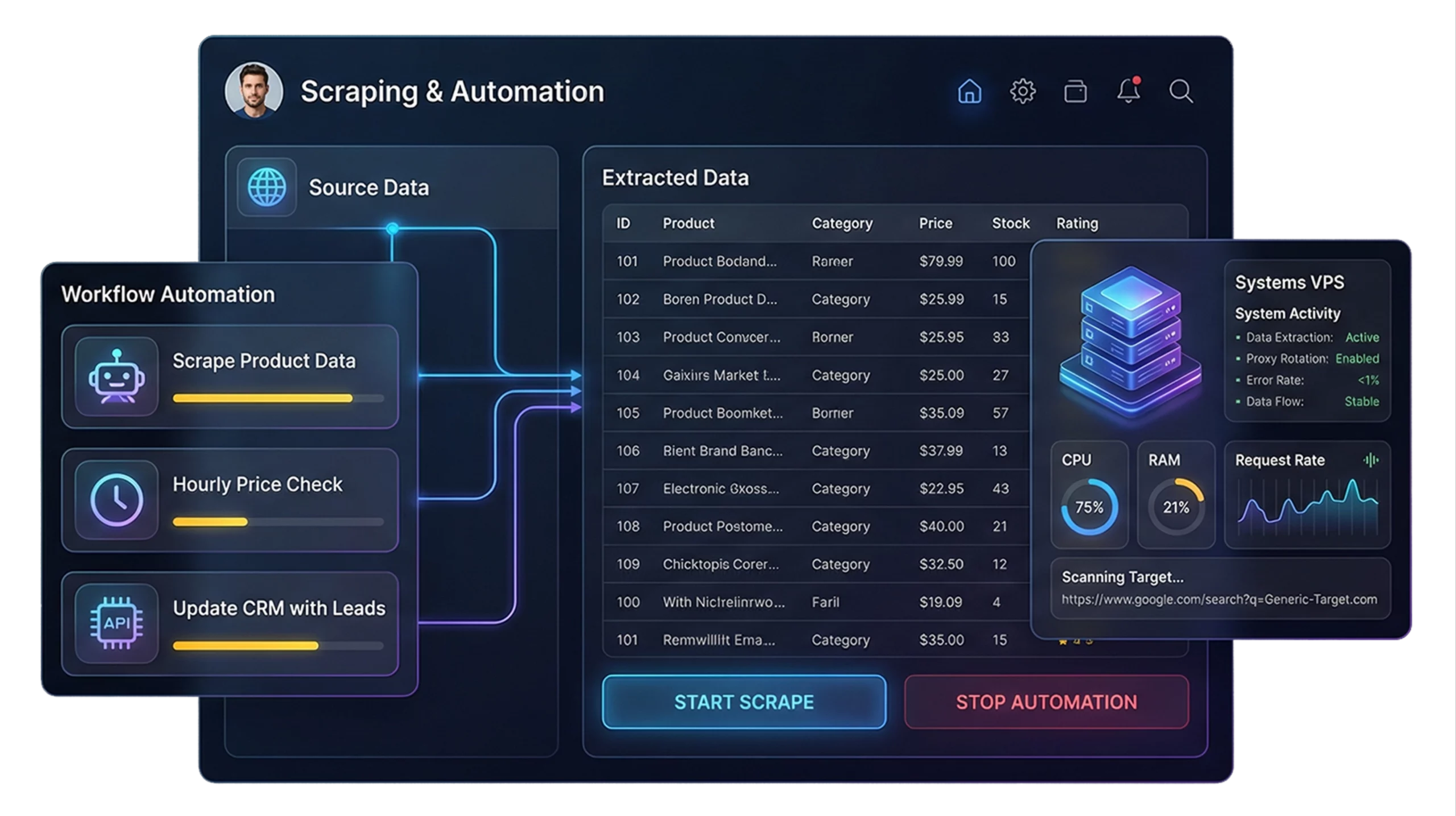 Tự động điền form, lấy dữ liệu web