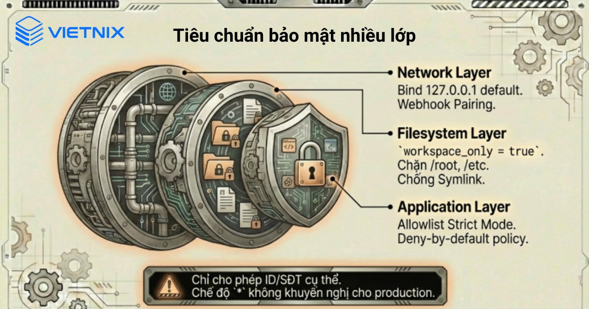 Tiêu chuẩn bảo mật nhiều lớp của ZeroClaw